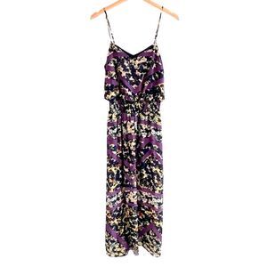 Xhilaration Womens Floral Maxi Dress Size M Boho Hippie Cottage Fairy Goth